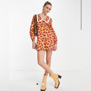Never Fully Dressed Oversized Collar Mini Dress